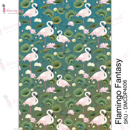 3 Pack - Dress My Craft Transfer Me Sheet A4-Flamingo Fantasy - DMCD4006