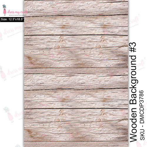 2 Pack - Dress My Craft Transfer Me Sheet 12.5"X18.5"-Wood Background #3 - DMCD3786