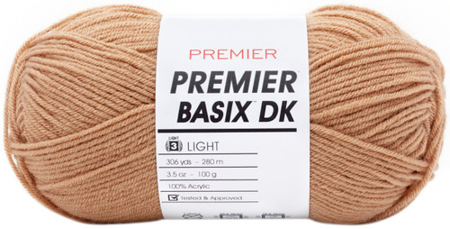 Premier Yarns Basix DK Yarn-Light Brown 1142-44 - 847652094144