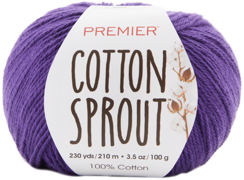 Premier Yarns Cotton Sprout Yarn-Purple - 1149-25 - 847652095974