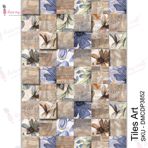 3 Pack - Dress My Craft Transfer Me Sheet A4-Tiles Art - DMCD3852