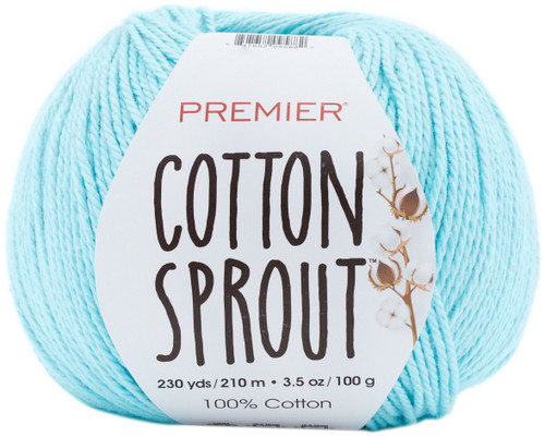 Premier Yarns Cotton Sprout Yarn-Aqua - 1149-16 - 847652095882