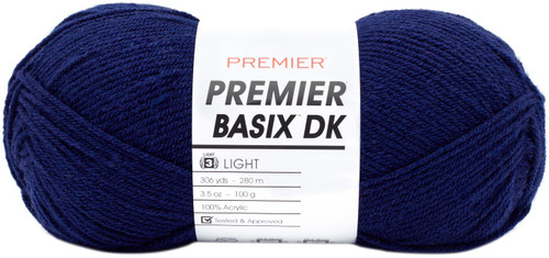 Premier Yarns Basix DK Yarn-Navy - 1142-30 - 847652094007