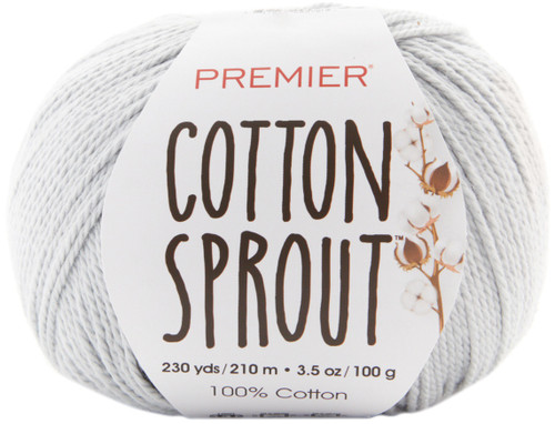 Premier Yarns Cotton Sprout DK Yarn-Silver - 1149-30 - 847652096025
