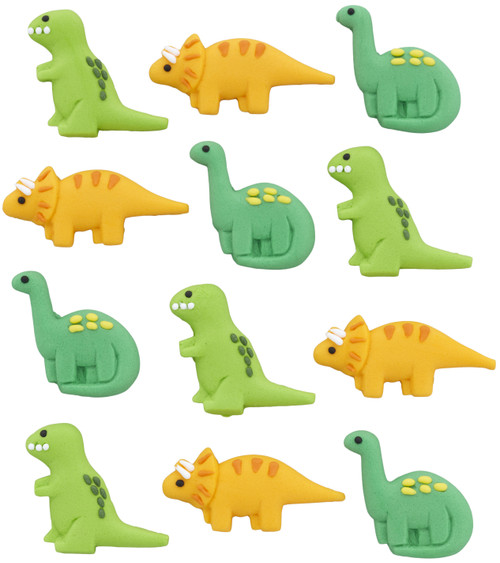 3 Pack Wilton Royal Icing Decorations 12/Pkg-Dinosaurs 7080138