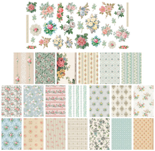 2 Pack - Idea-Ology Worn Wallpaper Scraps-49/Pkg - TH94122