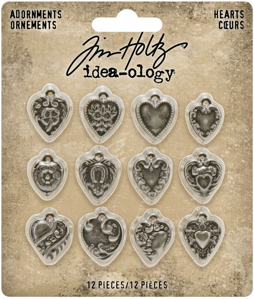 2 Pack - Idea-Ology Metal Adornments 12/Pkg-Hearts - TH94130 - 040861941302