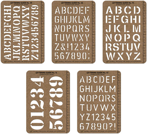 2 Pack - Idea-Ology Stencil Cards 5.375"X3.75"-5 Pieces - TH94135