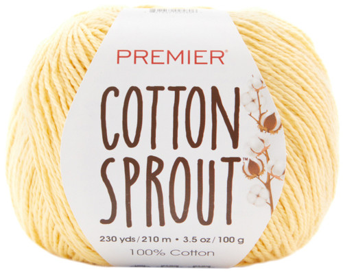 Premier Yarns Cotton Sprout DK Yarn-Yellow - 1149-8 - 847652095806