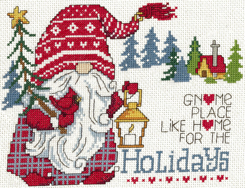 Imaginating Counted Cross Stitch Kit 8"X6"-Gnome Place Like Home (14 Count) - I3289
