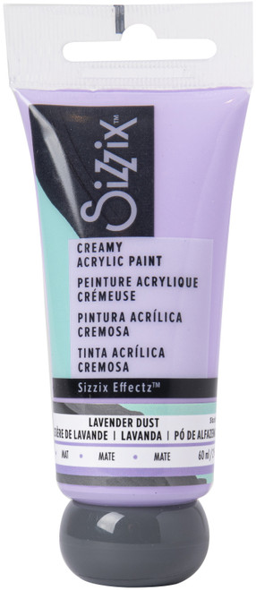 3 Pack Sizzix Effectz Creamy Matte Acrylic Paint 60ml-Lavender Dust 664545 - 630454261339