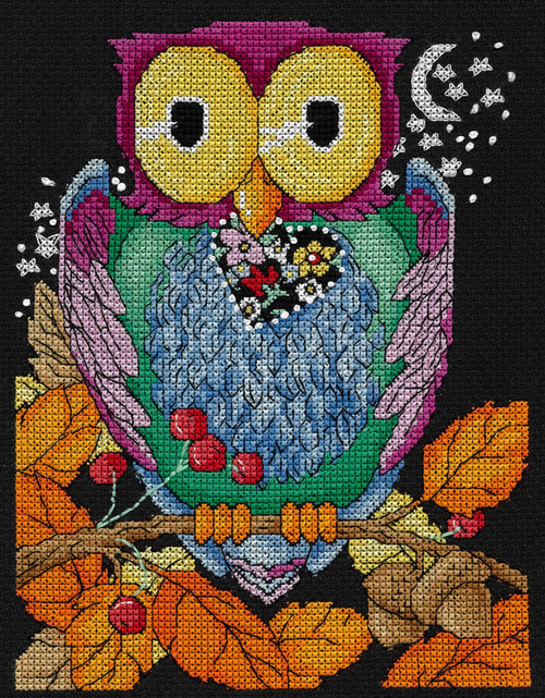 Imaginating Counted Cross Stitch Kit 6"X8"-Hoo Loves You (14 Count) -I3301