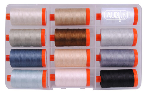 Aurifil Designer Thread Collection-Piece And Quilt Collection Neutrals CW50PQN1