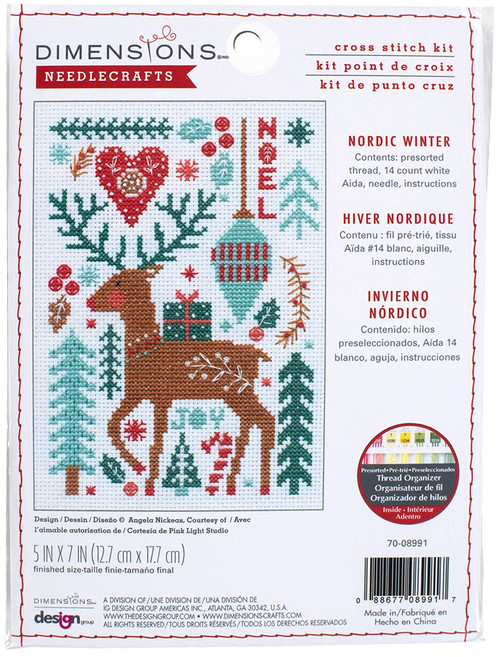 Dimensions Counted Cross Stitch Kit 5"x7"-Nordic Winter (14 Count) - 70-08991 - 088677089917 Dimensions Counted Cross Stitch Kit 5"x7"-Nordic Winter (14 Count) - 70-08991 - 088677089917