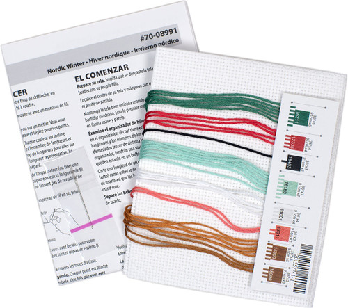 Dimensions Counted Cross Stitch Kit 5"x7"-Nordic Winter (14 Count) - 70-08991 Dimensions Counted Cross Stitch Kit 5"x7"-Nordic Winter (14 Count) - 70-08991