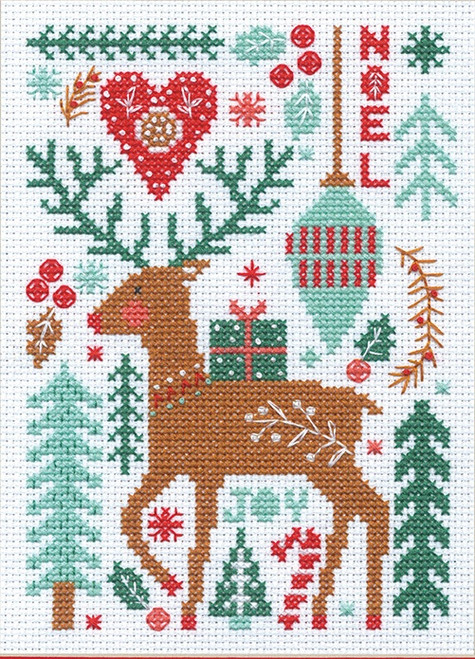 Dimensions Counted Cross Stitch Kit 5"x7"-Nordic Winter (14 Count) - 70-08991 Dimensions Counted Cross Stitch Kit 5"x7"-Nordic Winter (14 Count) - 70-08991
