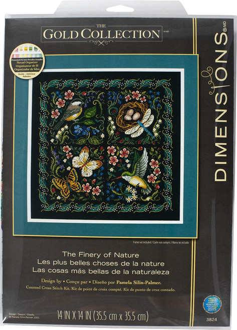 Dimensions Gold Collection Counted Cross Stitch Kit 14"X14"-The Finery Of Nature (14 Count) 03824 - 088677038243