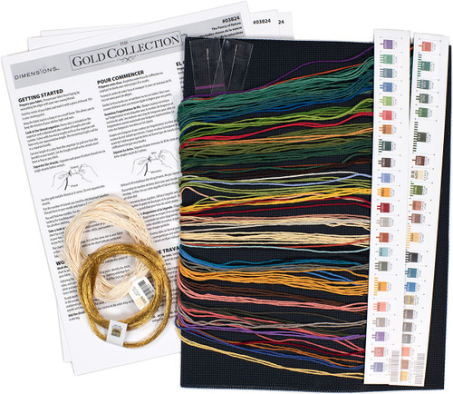 Dimensions Gold Collection Counted Cross Stitch Kit 14"X14"-The Finery Of Nature (14 Count) - 03824