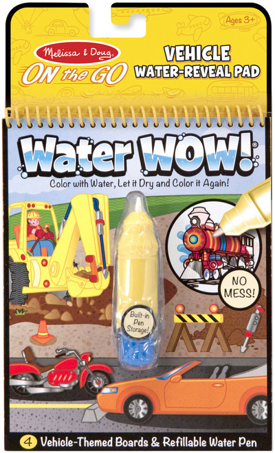 3 Pack Melissa & Doug On The Go Water Wow!-Vehicles MDWOW-5375 - 000772053754