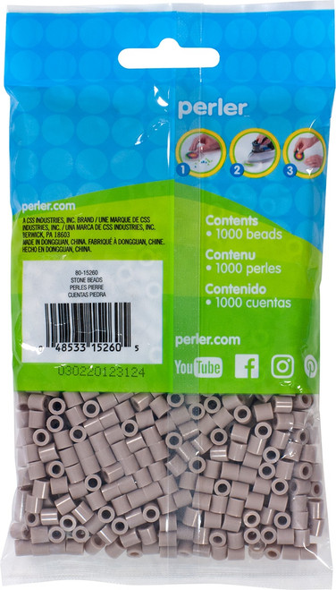 Perler Beads 1,000/Pkg-Stone - PBB80-19-15260 Perler Beads 1,000/Pkg-Stone - PBB80-19-15260