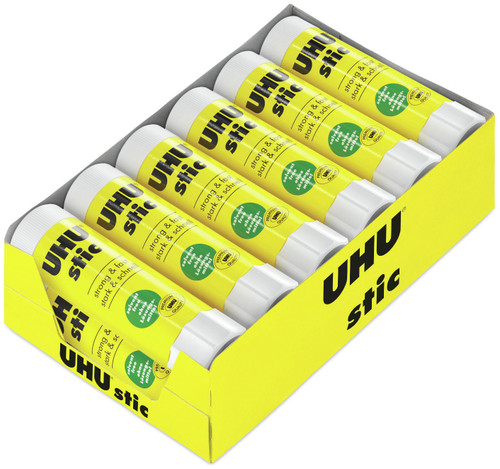 12 Pack UHU Stic White Glue Stick 12pc Display-1.41oz 99655 - 648234996555