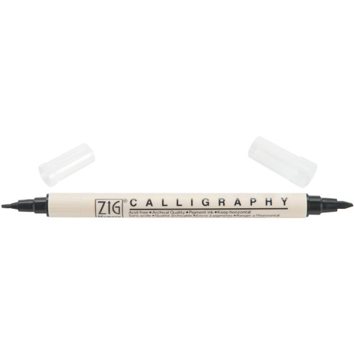 6 Pack - ZIG Memory System Calligraphy Dual-Tip Marker-Pure Black - MS3400-010 - 4901427928693 6 Pack - ZIG Memory System Calligraphy Dual-Tip Marker-Pure Black - MS3400-010 - 4901427928693