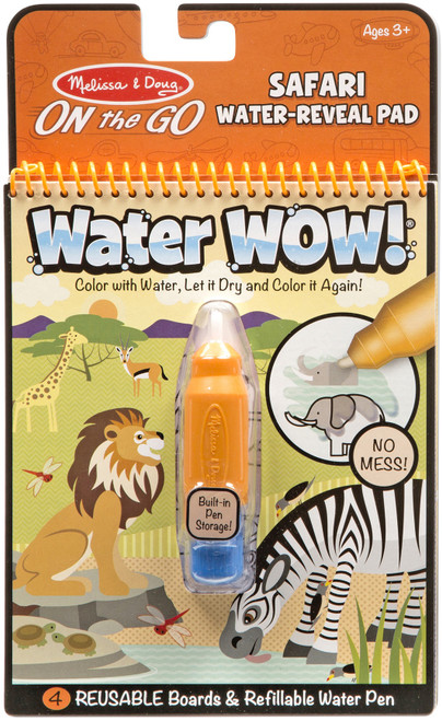 3 Pack Melissa & Doug On The Go Water Wow!-Safari MD9441 - 000772094412