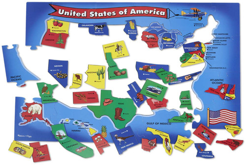 Melissa & Doug Floor Puzzle 51pcs-U.S.A. Map MD440