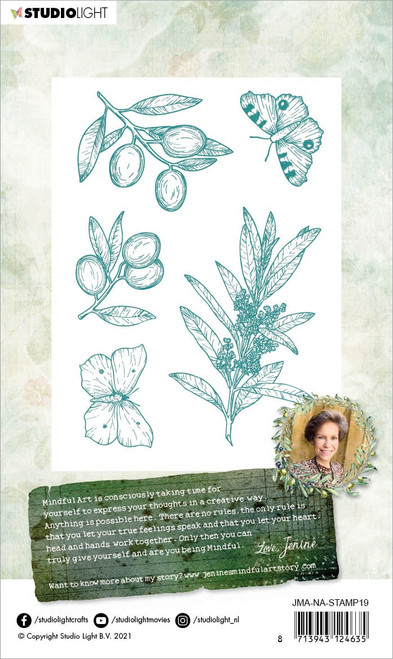 Studio Light Jenine's Mindful Art New Awakening Clear Stamp-NR. 19, Olive Branches NATAMP19 - 8713943124635