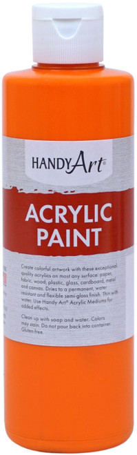 Handy Art Acrylic Paint 8oz-Chrome Orange -106-025 - 075176101677