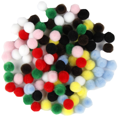 Touch Of Nature .5" Pom-Poms 100/Pkg-Assorted POM.5-62026 - 684653620268