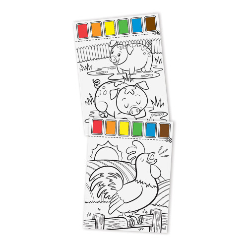5 Pack Melissa & Doug Paint W/Water Pad 8.25"X11" 20pgs-Farm Animals MDPWW-4165
