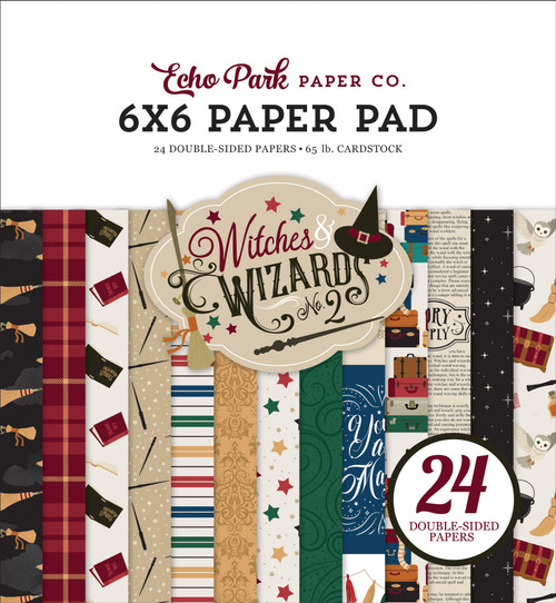Echo Park Double-Sided Paper Pad 6"X6" 24/Pkg-Witches & Wizards No.2 IW247023 - 793888005402