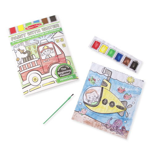 5 Pack - Melissa & Doug Paint W/Water Pad 8.25"X11" 20pgs-Vehicles - MDPWW-4164 5 Pack - Melissa & Doug Paint W/Water Pad 8.25"X11" 20pgs-Vehicles - MDPWW-4164