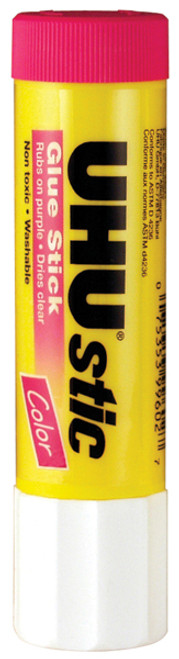 12 Pack - UHU Stic Color Glue Stick Display 12pcs-.74oz - 99602