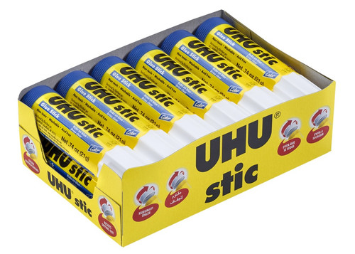 12 Pack UHU Stic Color Glue Stick 12pc Display-1.41oz 99653 - 648234996531