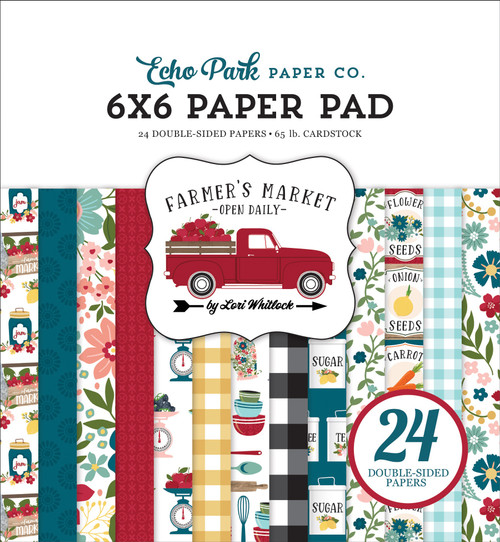 Echo Park Double-Sided Paper Pad 6"X6" 24/Pkg-Farmer's Market FM248023 - 793888007505
