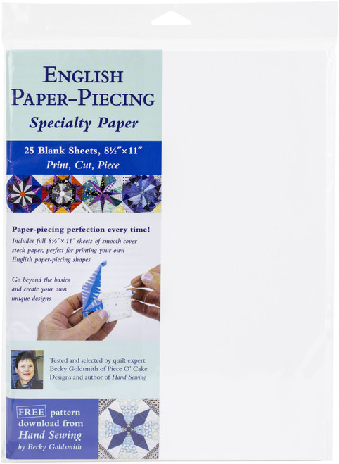 C&T English Paper-Piecing Specialty Paper 8.5"X11" 25/Pkg-20473 - 7348172047329781644031131