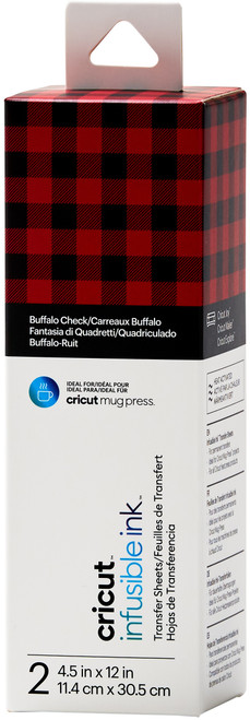 Cricut Mug Press Infusible Ink Transfer Sheets 4.5"X12"-Patterns Buffalo Check, 2/Pkg 2008888 - 093573834608