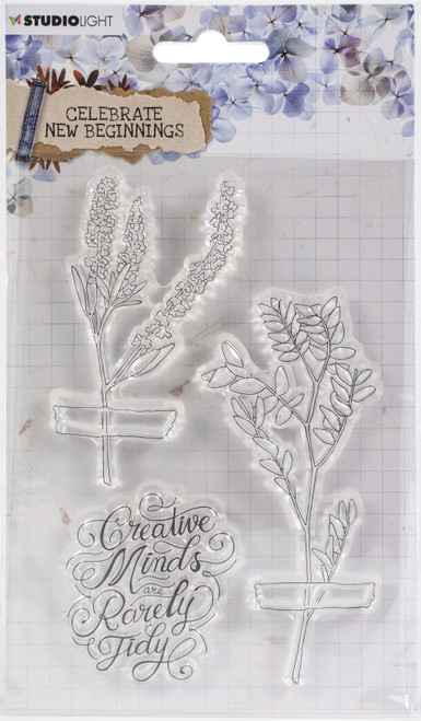 2 Pack Studio Light New Beginnings Clear Stamps-Nr. 515, Celebrate New Beginnings CNB515 - 8713943121542