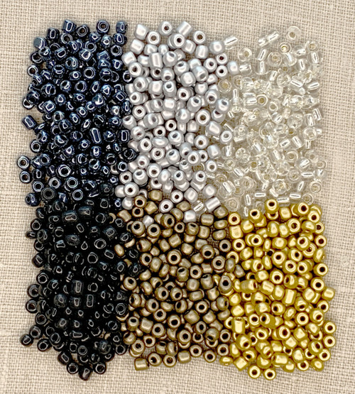 3 Pack Jewelry Made By Me Round Beads-Clear, Grey, Black, Gold 18C823GA