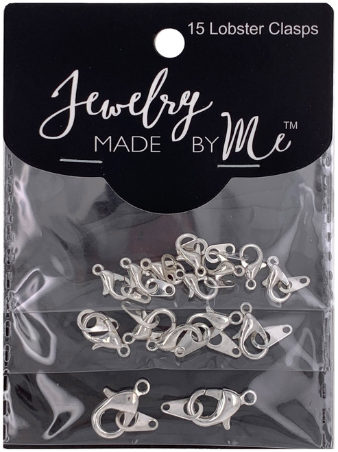 3 Pack - Jewelry Made By Me Lobster Clasp 15/Pkg-Silver - 22190175 - 842702146835