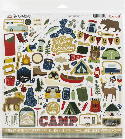 Echo Park Collection Kit 12"X12"-Let's Go Camping GC246016