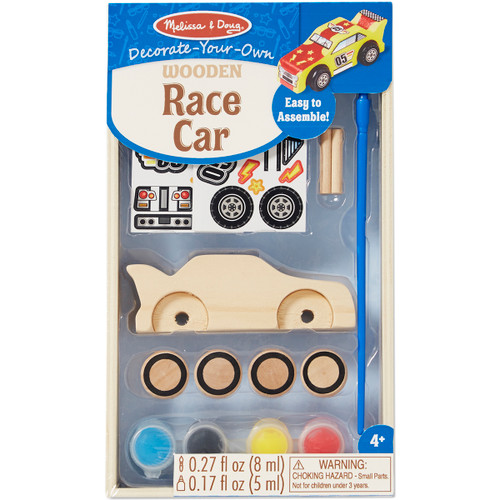 3 Pack - Melissa & Doug Decorate-Your-Own Wooden Kit-Race Car - MDDYO4-8829 - 000772088299 3 Pack - Melissa & Doug Decorate-Your-Own Wooden Kit-Race Car - MDDYO4-8829 - 000772088299