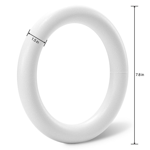 24 Pack - FloraCraft CraftFoM Extruded Wreath Bulk Pack-1.5"X7.8" - XT8W