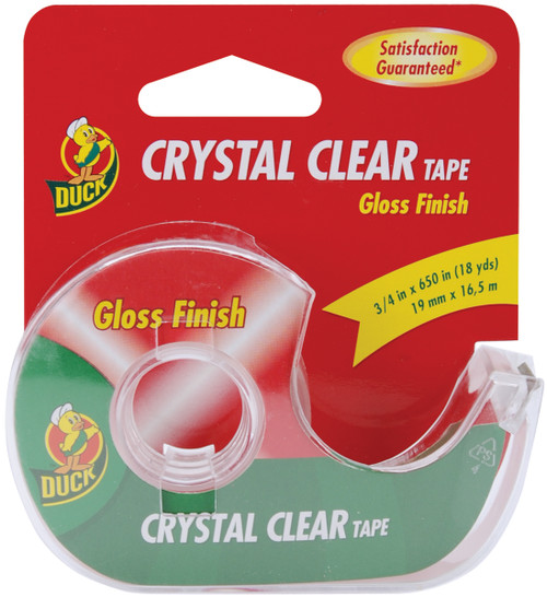 12 Pack - Duck Crystal Clear Gloss Finish Tape-0.75"X650" - H20876 - 075353208762