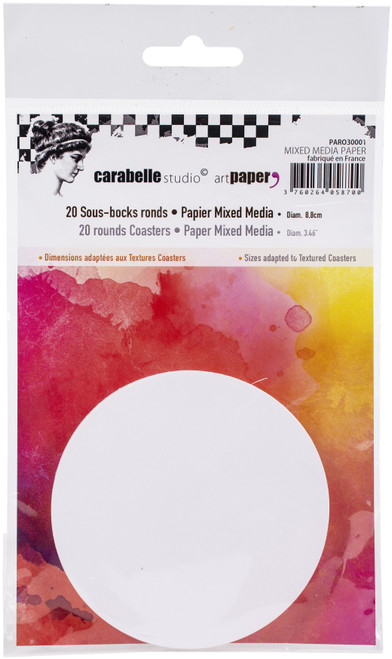 Carabelle Studio Mixed Media Paper Coasters 20/PkgPARO0001 - 3760264058700