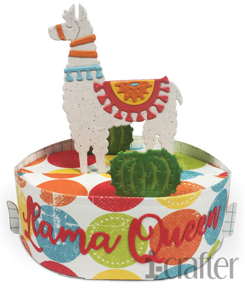 i-crafter Dies-Box Pops, Llama Queen Add-On I222167 - 850020048311