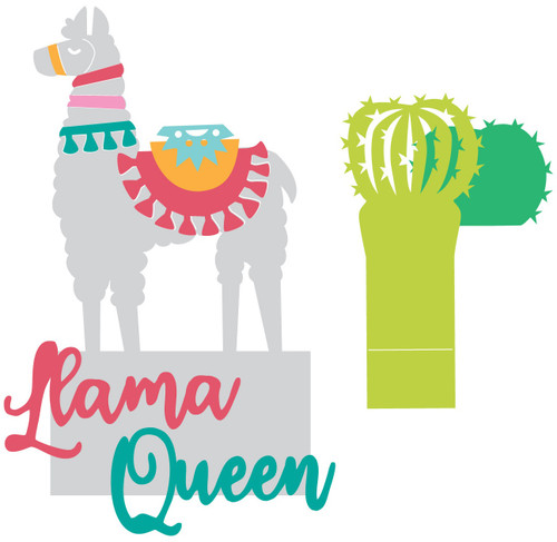 i-crafter Dies-Box Pops, Llama Queen Add-On I222167