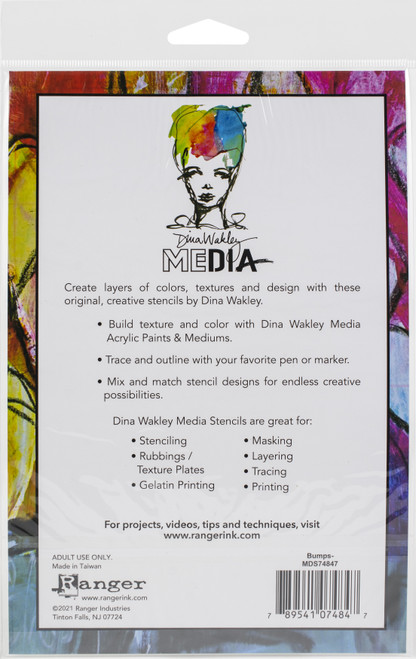 Dina Wakley Media Stencils 9"X6"-Bumps - MDS-74847
